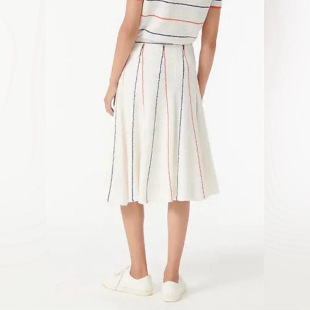 J. CREW Flared sweater-skirt in stripe - Picture 2 of 9